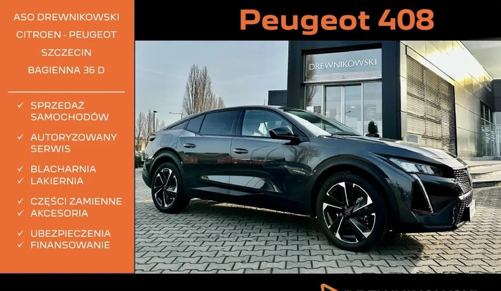 zachodniopomorskie Peugeot 408 cena 128990 przebieg: 14140, rok produkcji 2022 z Szczecin